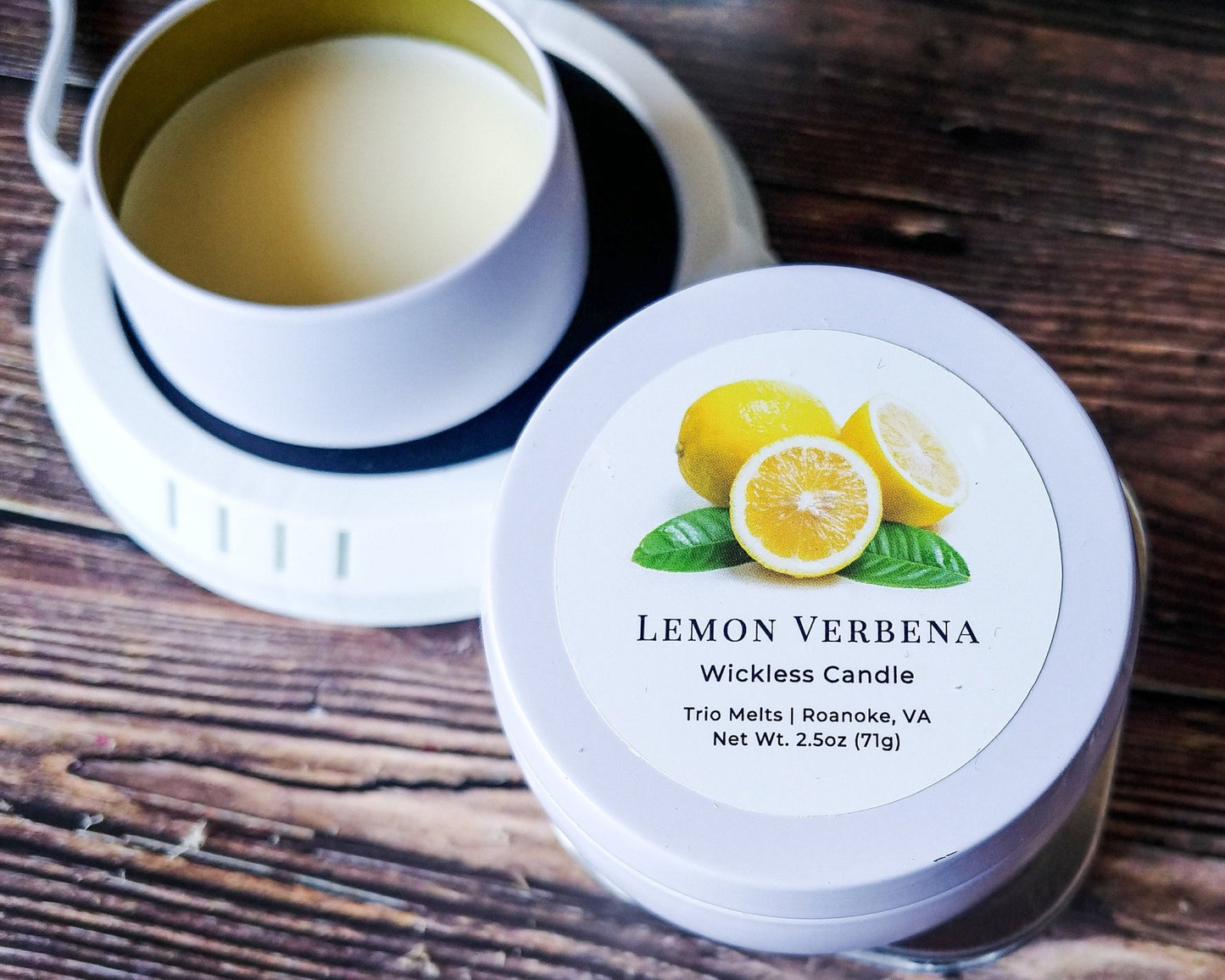 Lemon Verbena Wickless Candle - Trio Melts